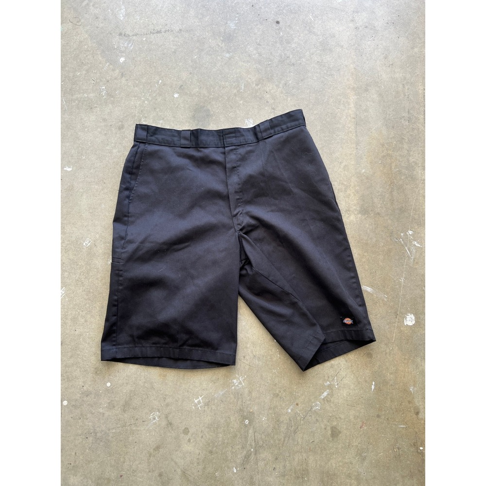 Dickies Mens Black Loose Fit Multi-Use Pocket Work Shorts Size 40 Flat Front